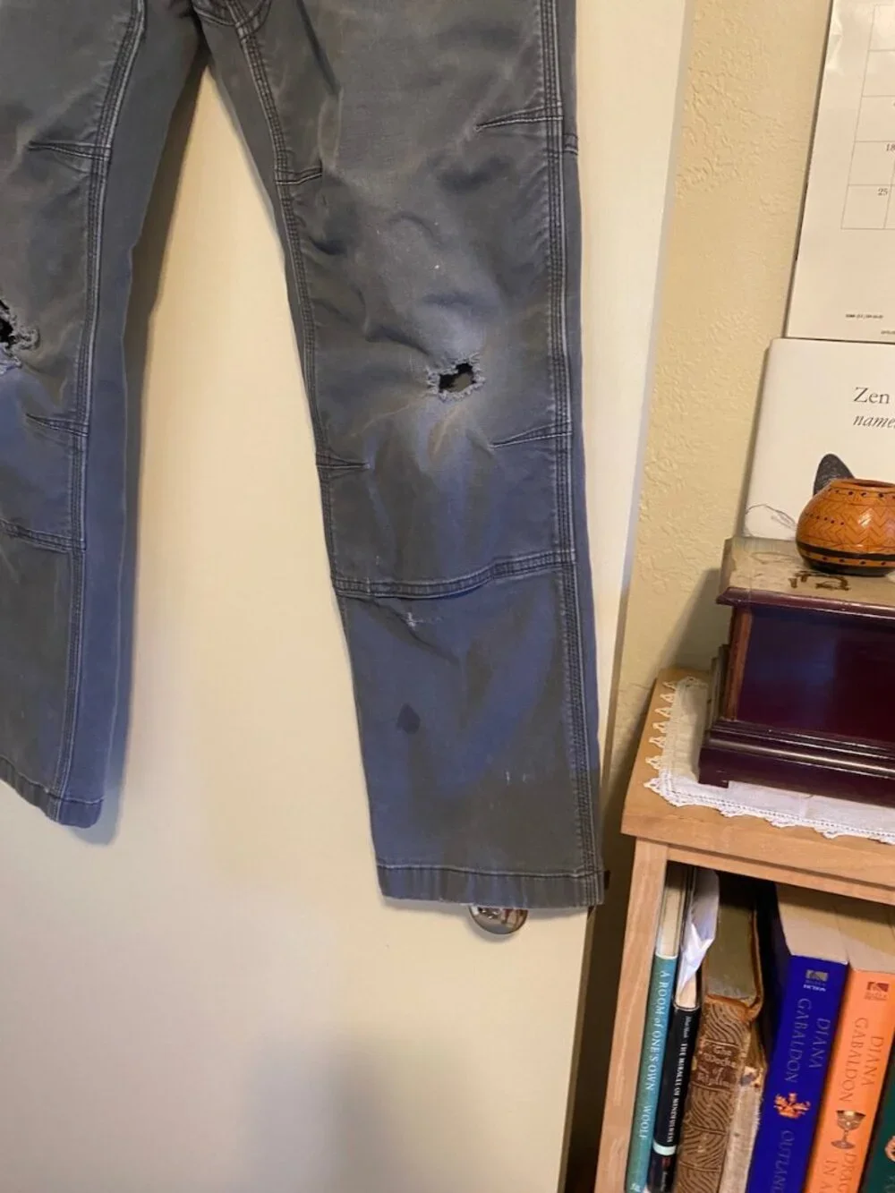 Beautifully Worn Carhartt Women's Double Knee Work Pants, Relaxed Fit, 30 x 32